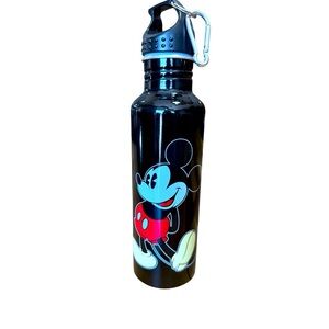 Mickey Mouse Disney Jerry Leigh metal Water Bottle with clip on
